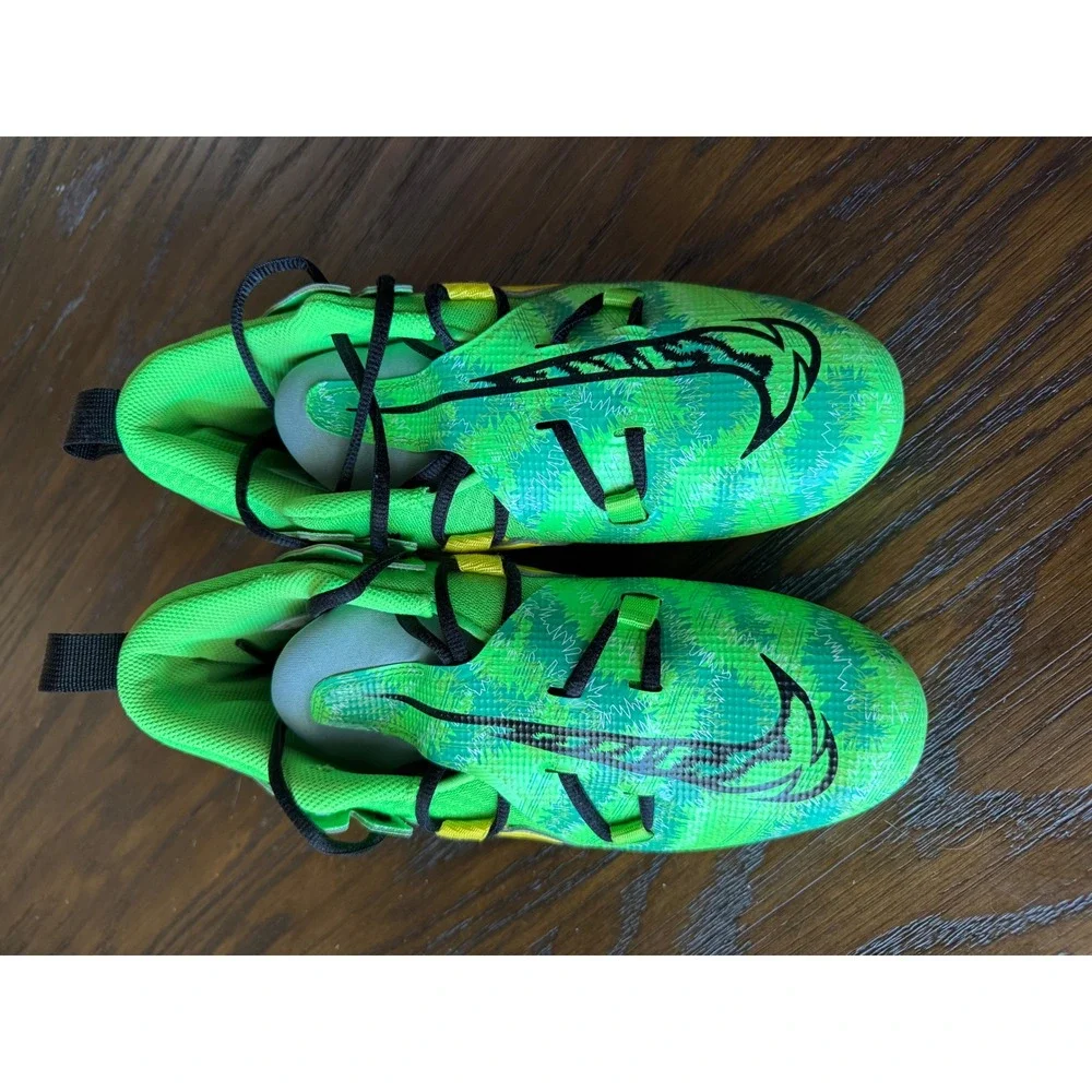Nike Alpha Menace Pro 3 Football Cleats Mens 8 Green FB8442-303 Good Mid Top